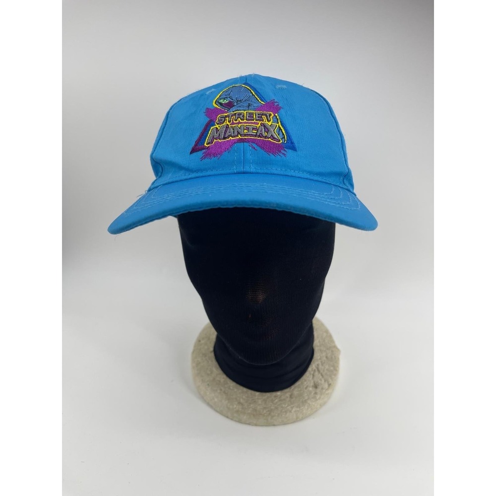 Vintage Street Maniax Hat Blue Y2K Born to Freestyle Embroidered Baseball Cap